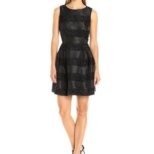 CeCe by Cynthia Steffe Sleeveless Metallic Stripe Dress, size 12